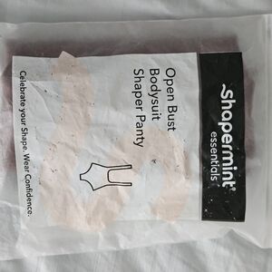 Shapermint Essentials Open Bust Bodysuit Shaper Panty - Black